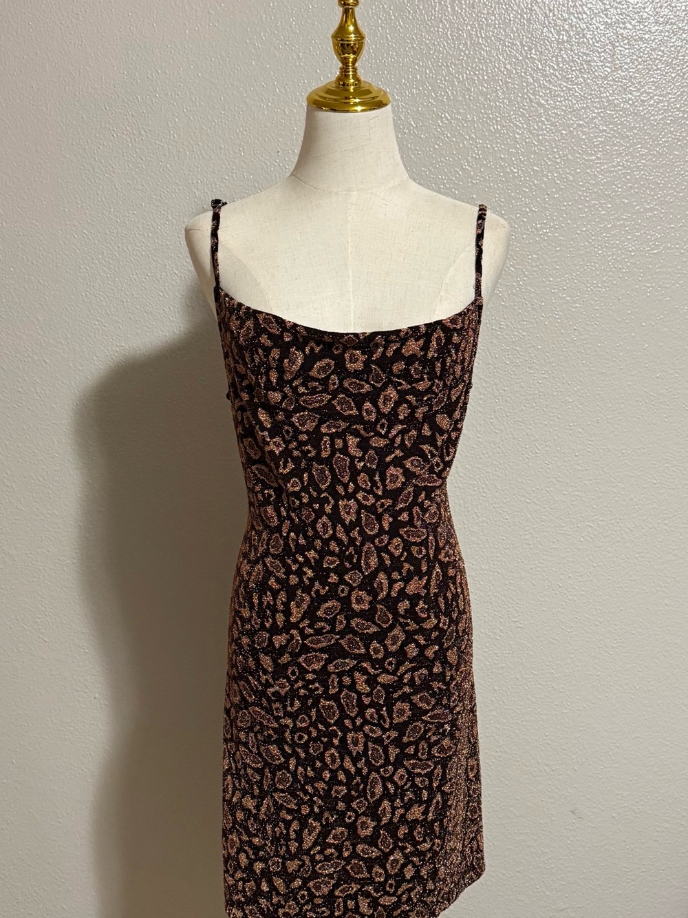 Forever 21 Leopard Print Glitter Dress XL Women’s Party Clubwear